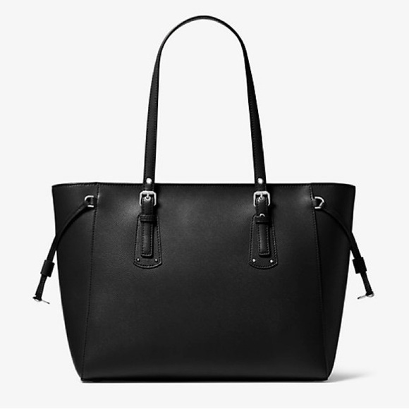 Michael Kors Voyager Medium Crossgrain Leather Tote Bag - Picture 4 of 4